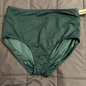 Women's High Waisted Bikini Bottoms Tummy Control - Size: 10 Long - NWT